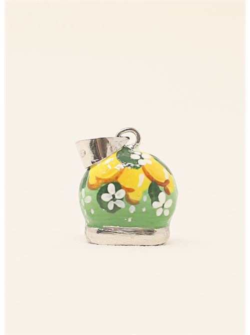 Green Capri bell with painted lemons Capri Bell | CAMPANELLADIPINTALIMONIBASEOROVERDE